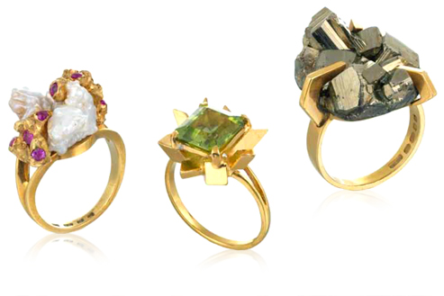John Donald, Rings of 18ct yellow gold